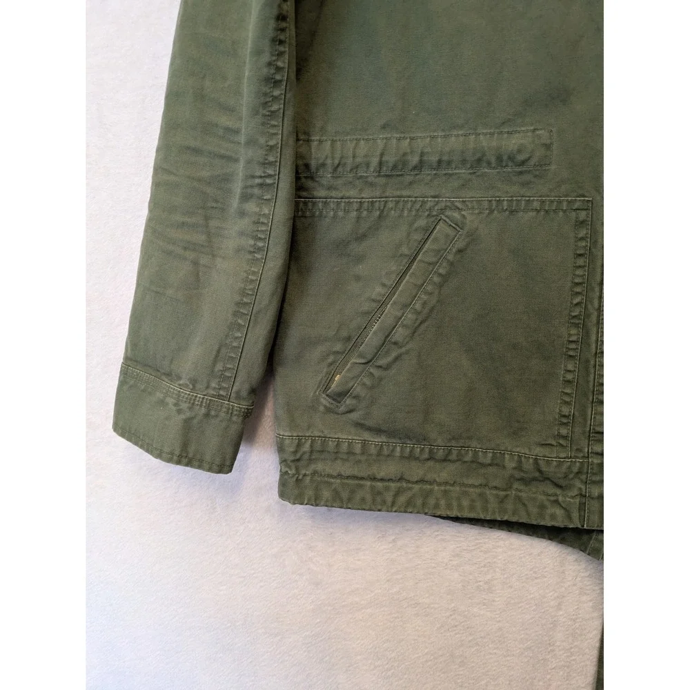 J. Crew Utility Field Jacket Olive Green Hooded Drawstring‎ Waist XS
